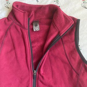 Fleece-lined pinot red REI vest
